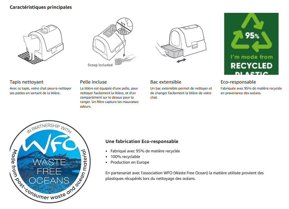 Maison de Toilette pour Chat