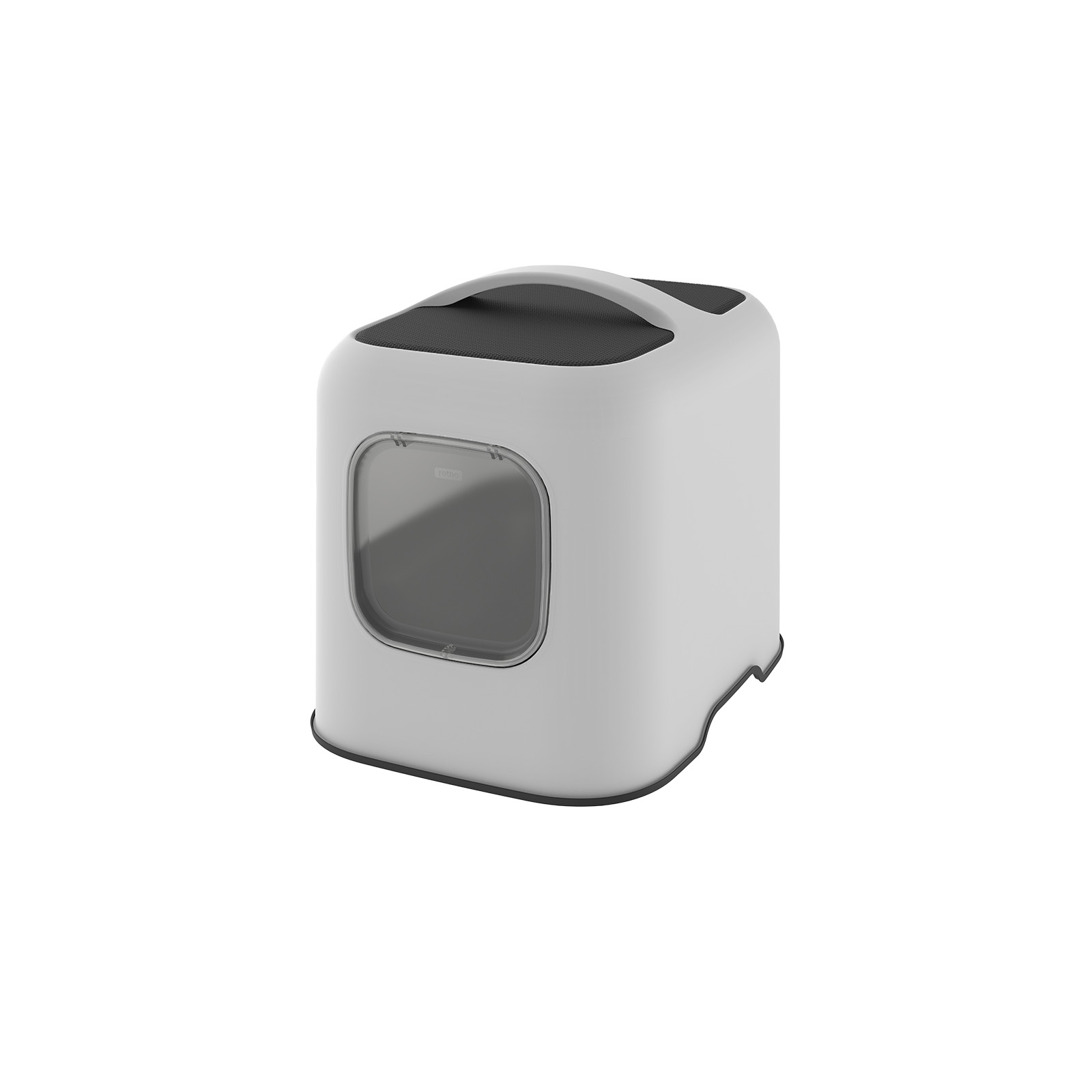 Bac à Litière qualité premium - Cube Design - gris mat